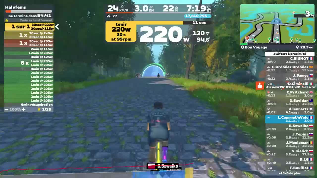 Zwift - Halvfems on Bon Voyage in France