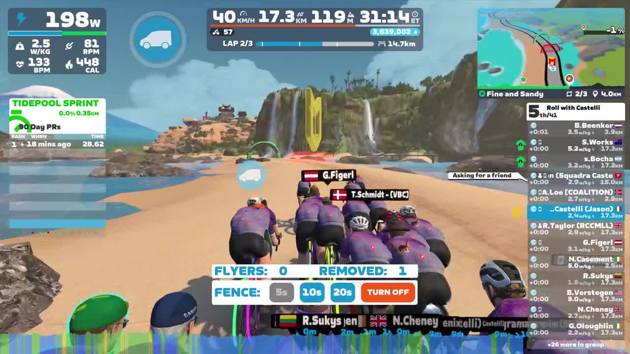 Zwift - Group Ride: Roll with Castelli  (C) on Fine and Sandy in Makuri Islands