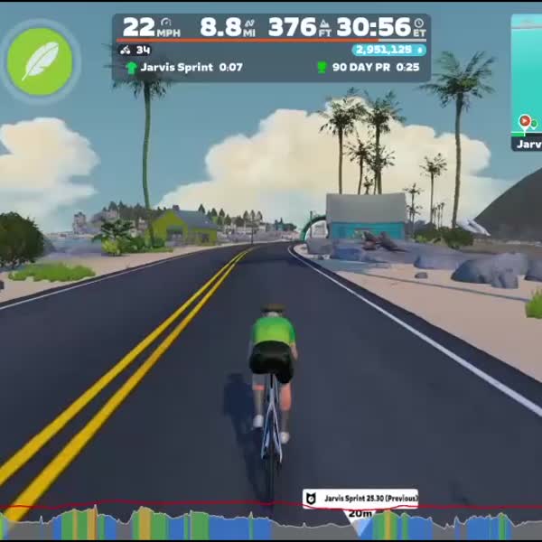 Zwift - Ocean Lava Cliffside Loop in Watopia