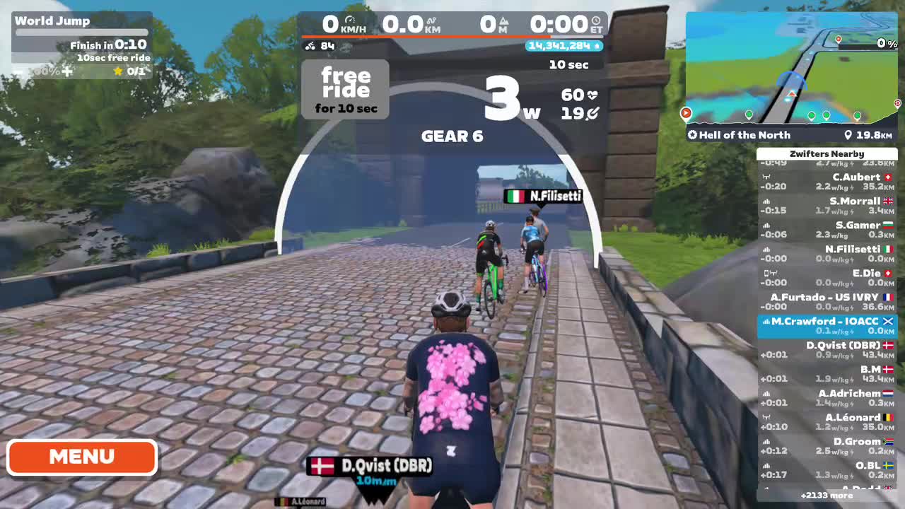 Zwift - World Jump on Hell of the North in France