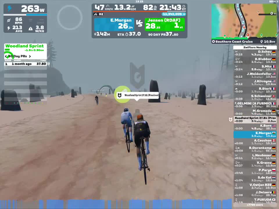 Zwift - Southern Coast Cruise in Watopia
