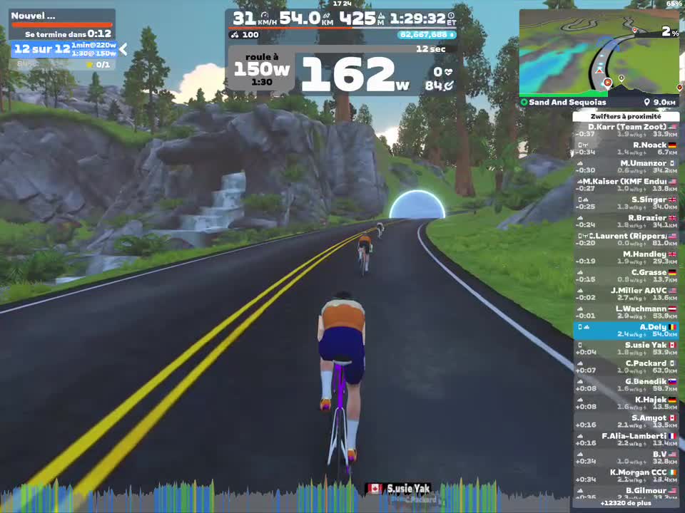 Zwift - Nouvel entraînement on Sand And Sequoias in Watopia