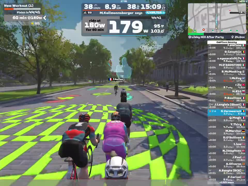 Zwift - New Workout (1) on Libby Hill After Party in Richmond