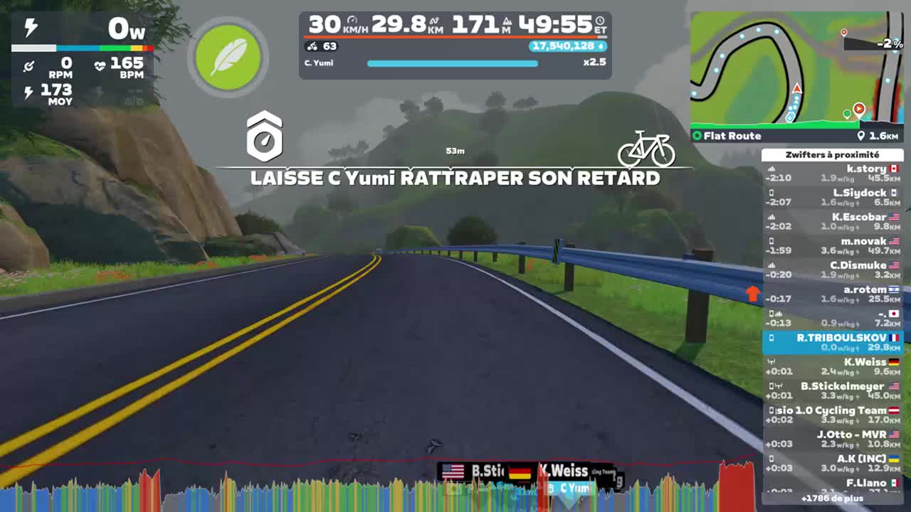 Zwift - 1h00 in Watopia