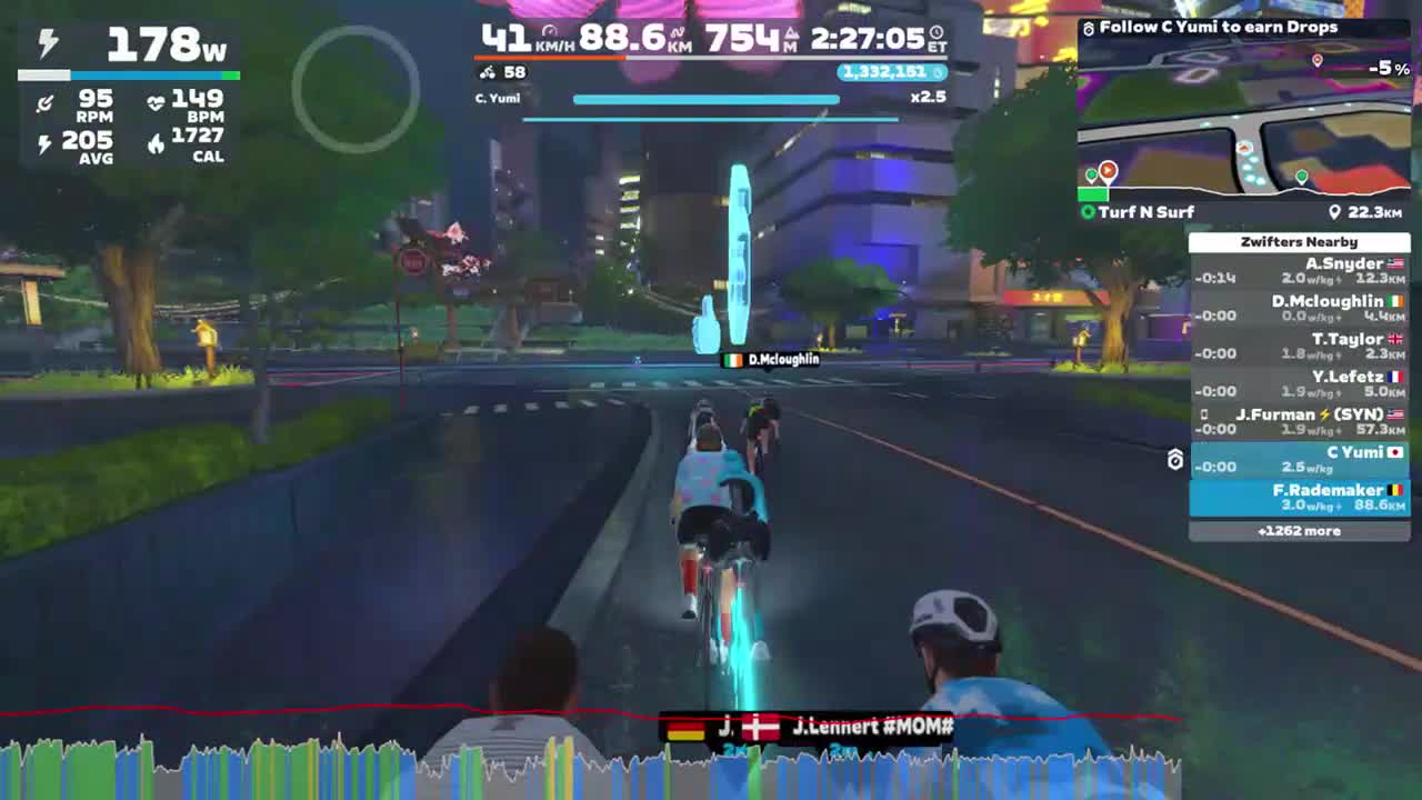 Zwift - Turf N Surf in Makuri Islands