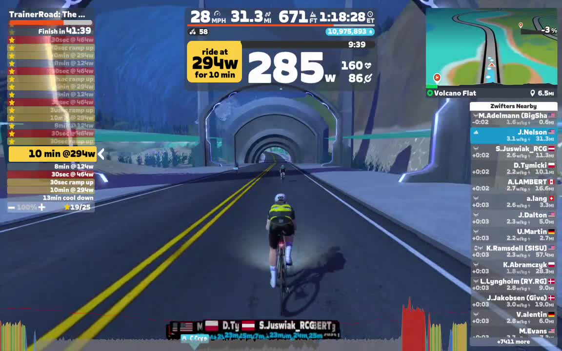 Zwift - z2 on Volcano Flat in Watopia