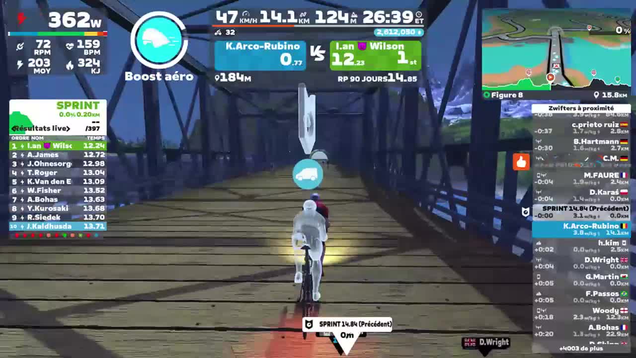 Zwift - Figure 8 in Watopia