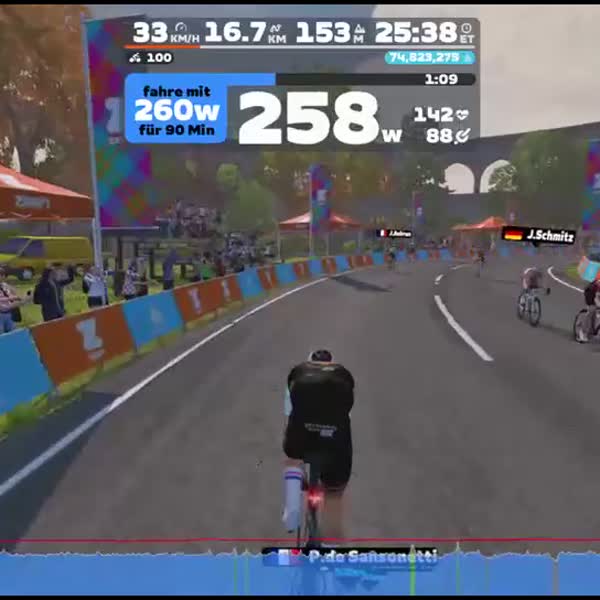 Zwift - 90min @260 watt on Outer Scotland in Scotland