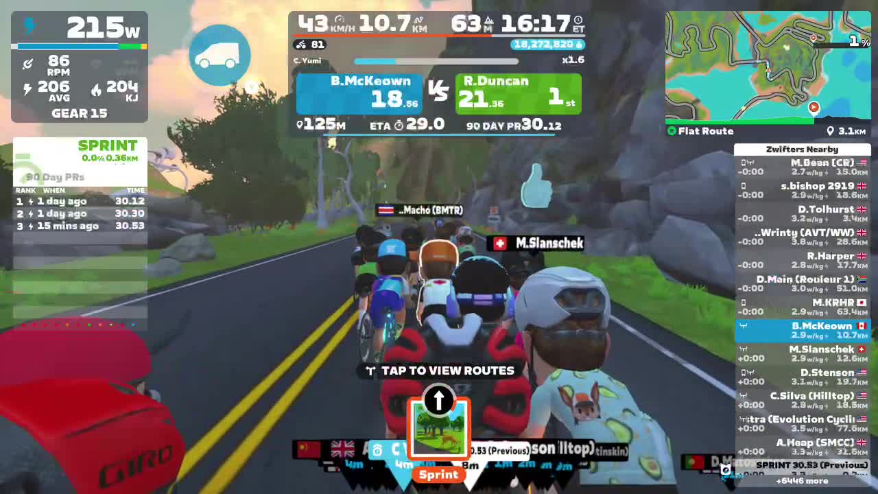 Zwift - Flat Route in Watopia