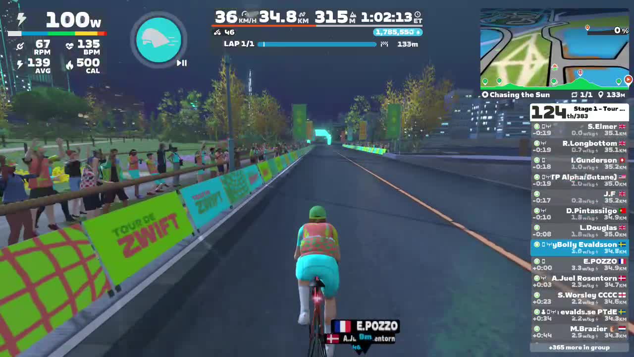 Zwift - Group Ride: Standard - Stage 1 - Tour de Zwift on Chasing the Sun in Makuri Islands