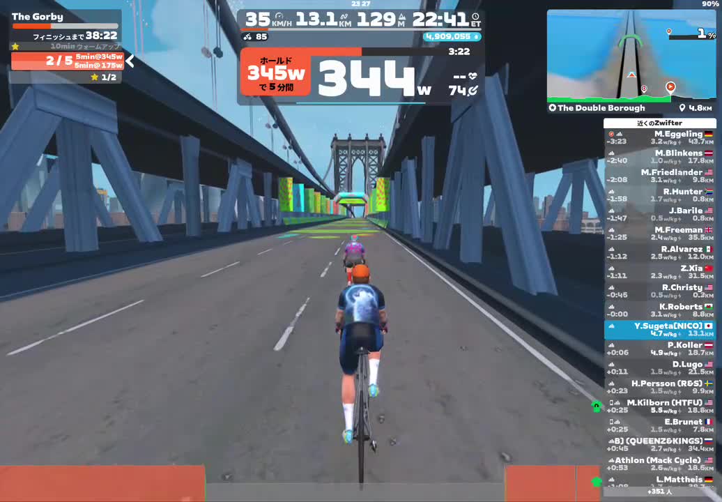 Zwift - The Gorby on The Double Borough in New York