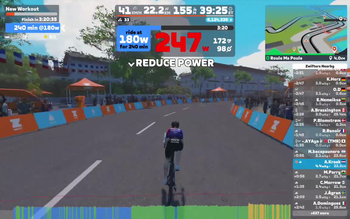 Zwift - New Workout on Roule Ma Poule in France