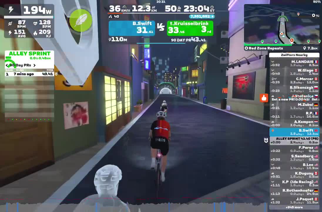 Zwift - Red Zone Repeats in Makuri Islands