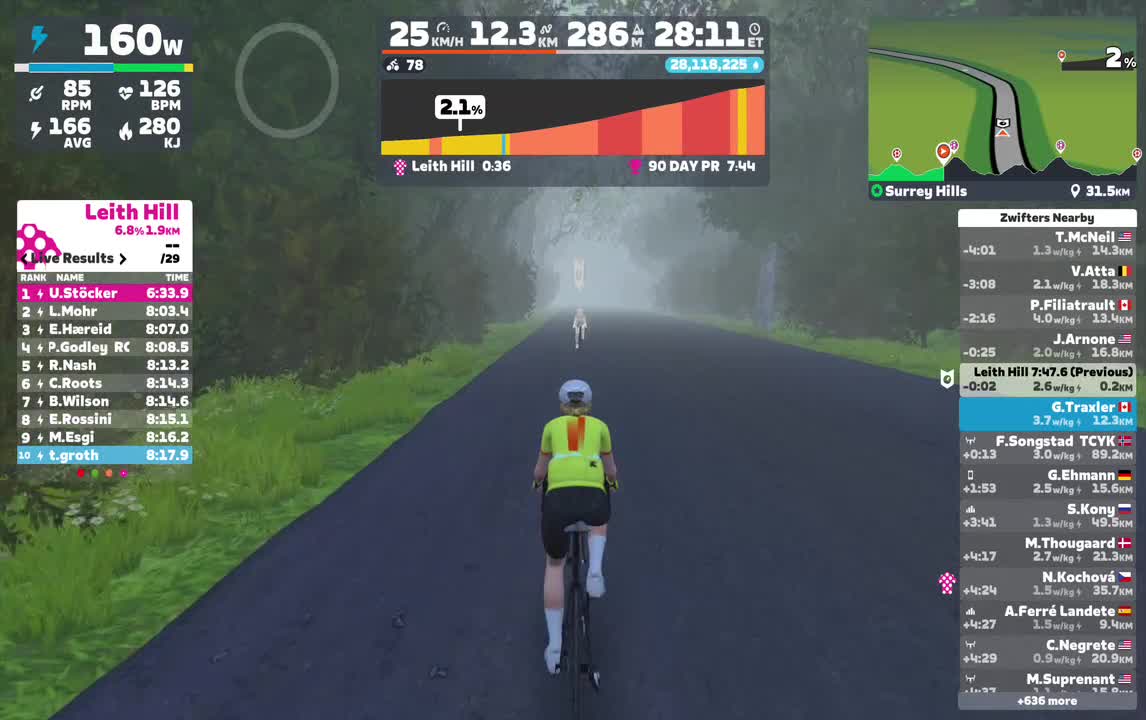 Zwift - Surrey Hills in London