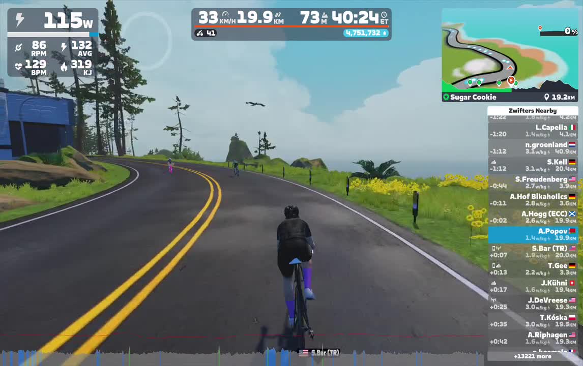 Zwift - Sugar Cookie in Watopia