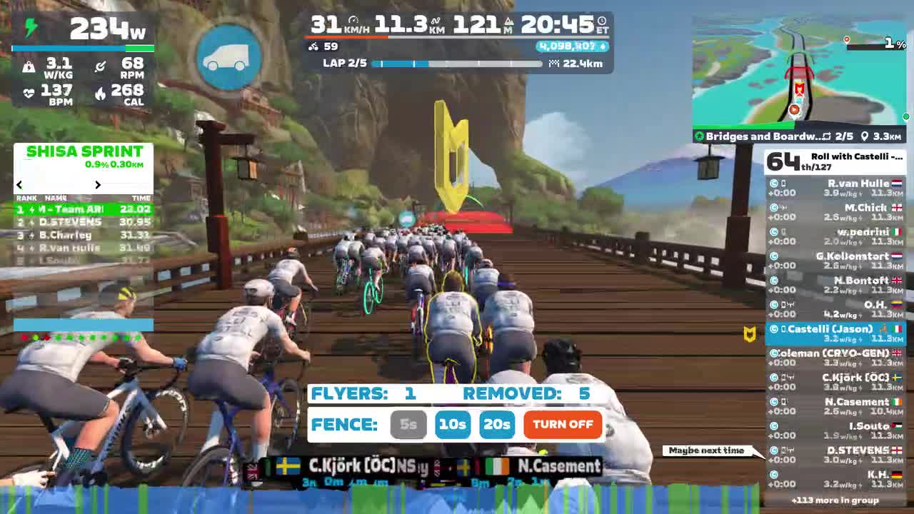 Zwift - Group Ride: Roll with Castelli  (C) on Bridges and Boardwalks in Makuri Islands