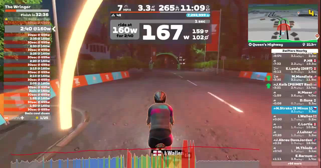 Zwift - The Wringer on Queen's Highway in Yorkshire