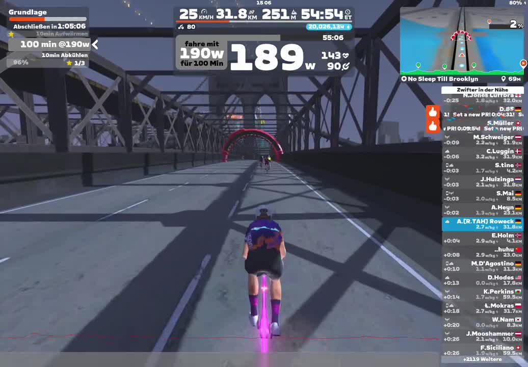 Zwift - Grundlage on No Sleep Till Brooklyn in New York
