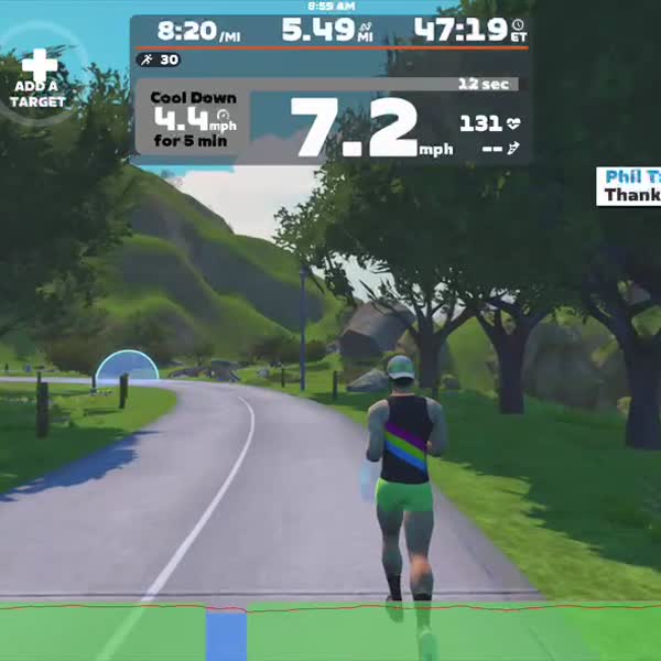 Zwift - 50-min - Aerobic 3 on 5K Loop in Watopia