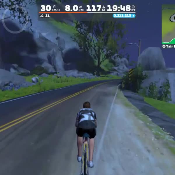 Zwift - Tair Dringfa Fechan in Watopia