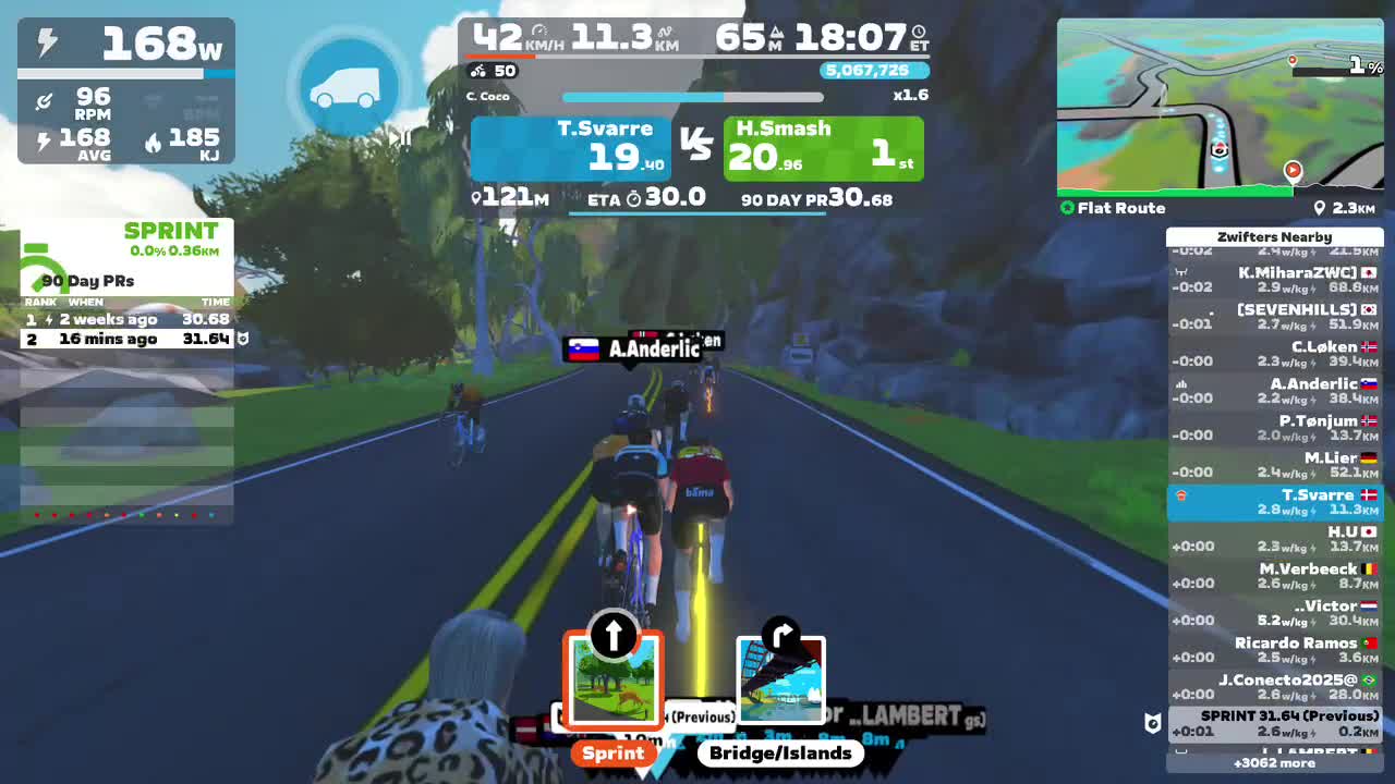Zwift - Flat Route in Watopia