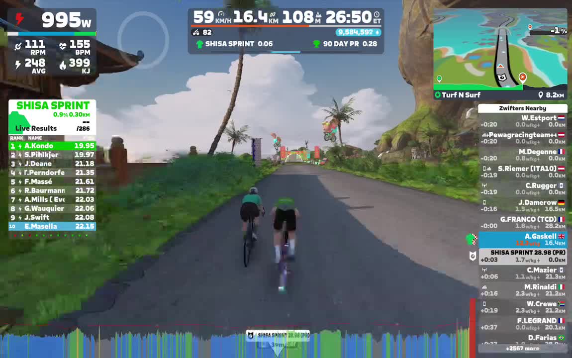Zwift - Turf N Surf in Makuri Islands