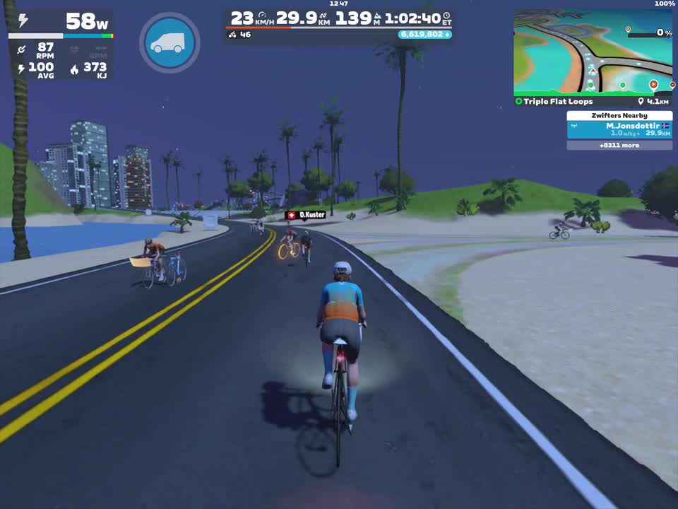 Zwift - Triple Flat Loops in Watopia