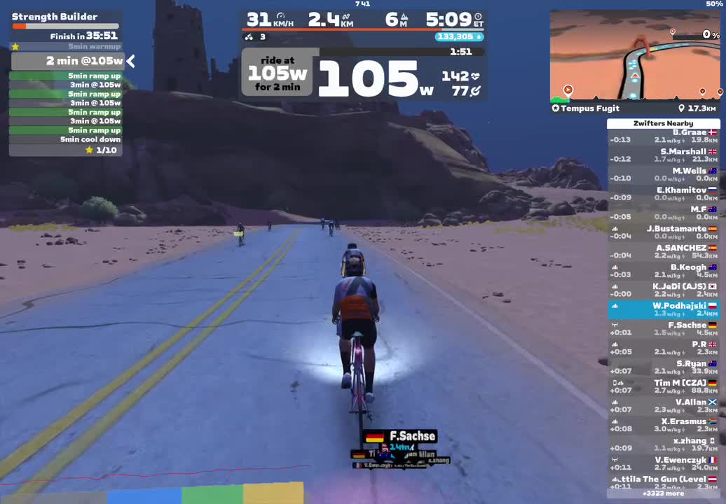 Zwift - Strength Builder on Tempus Fugit in Watopia