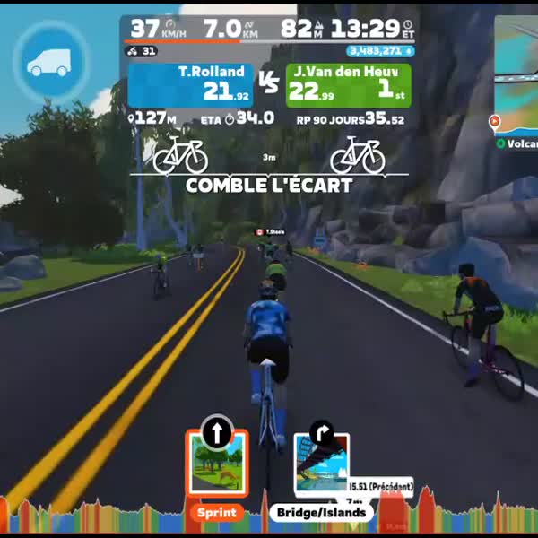 Zwift - Volcano Circuit in Watopia