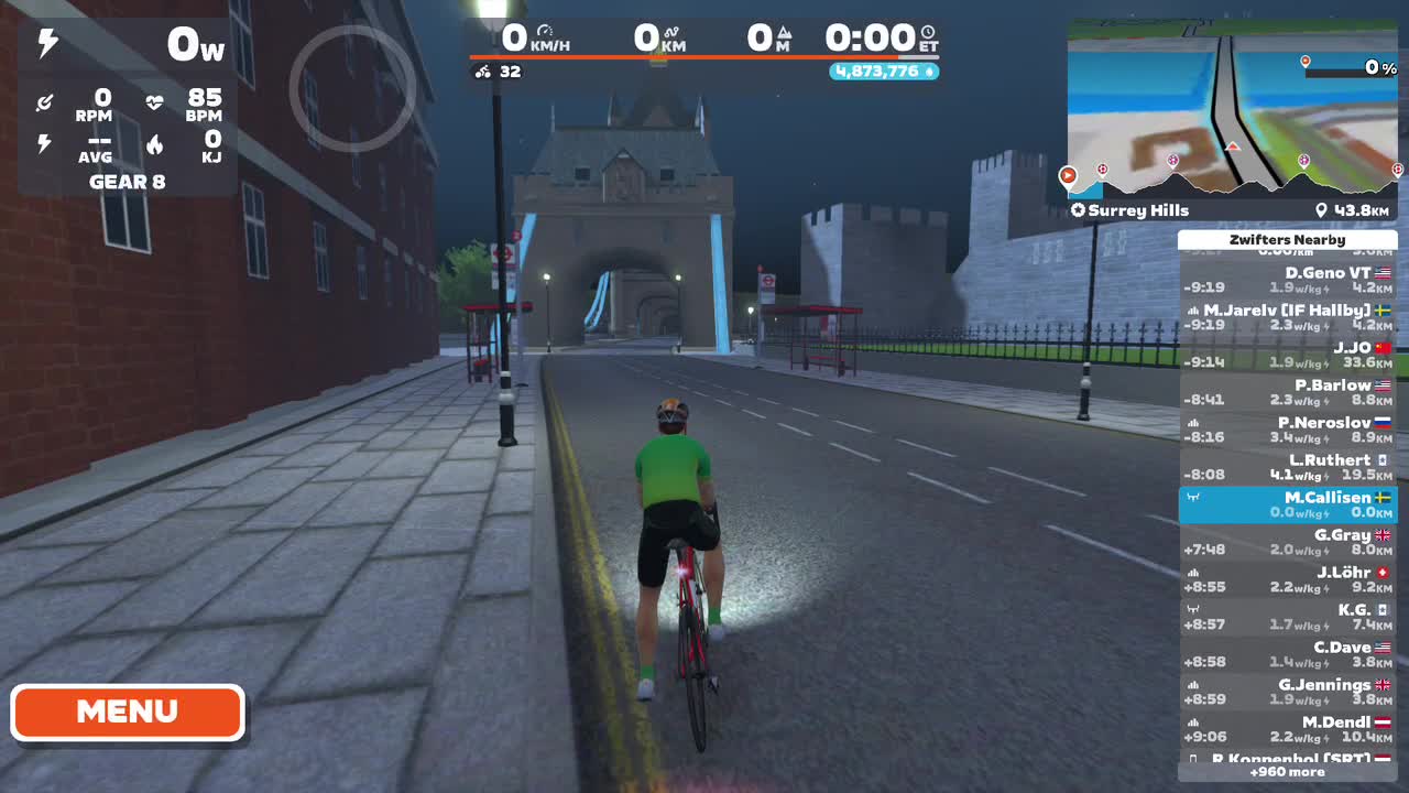 Zwift - Surrey Hills in London