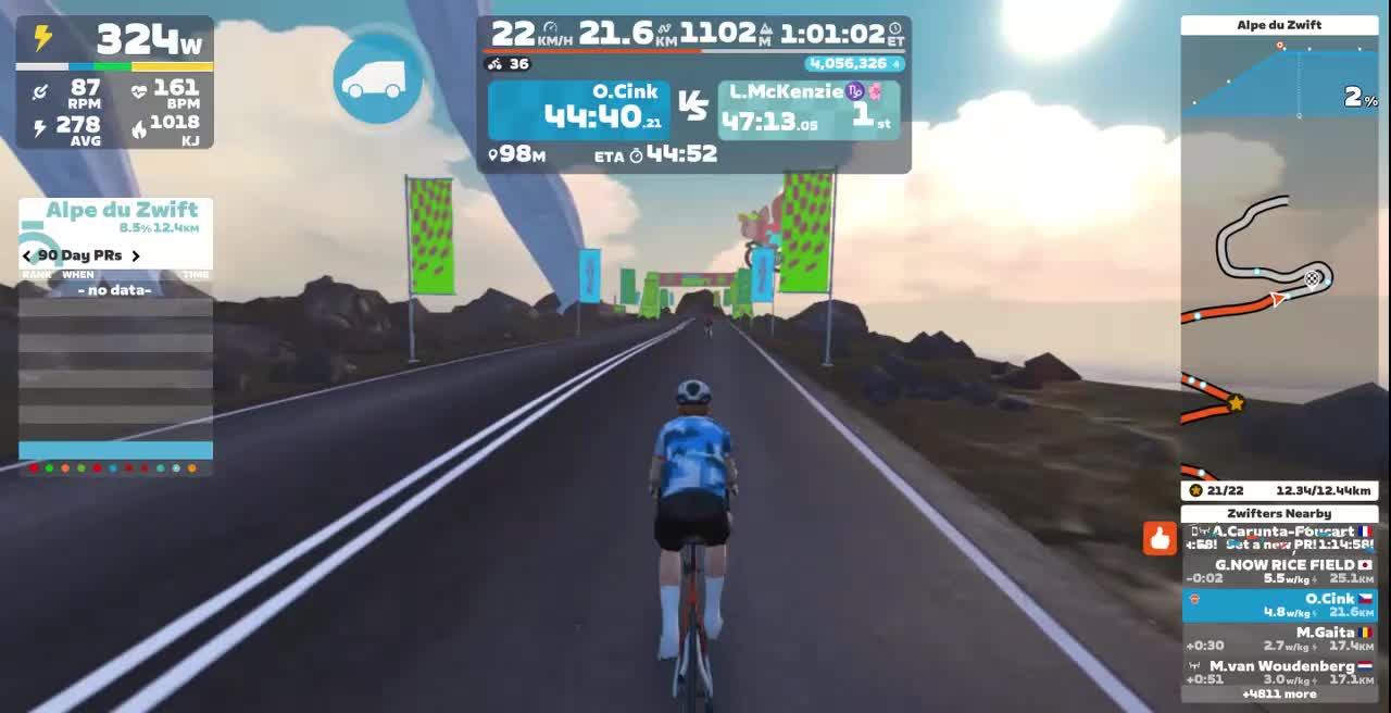Zwift - Road to Sky in Watopia