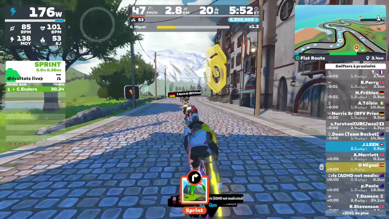Zwift - Flat Route in Watopia