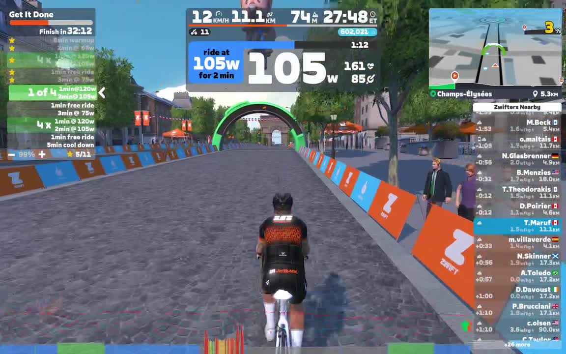 Zwift - Get It Done on Champs-Élysées in Paris