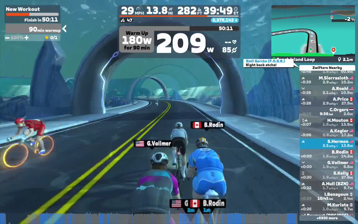Zwift - New Workout on Beach Island Loop in Watopia