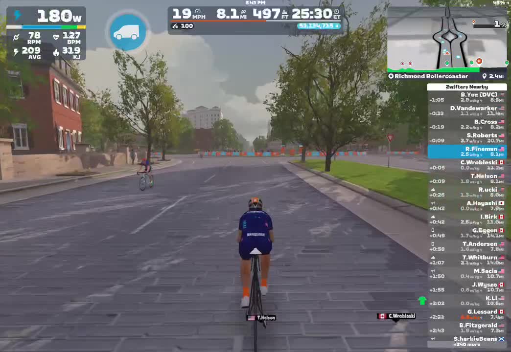 Zwift - Richmond Rollercoaster in Richmond