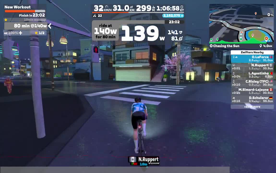 Zwift - New Workout on Chasing the Sun in Makuri Islands