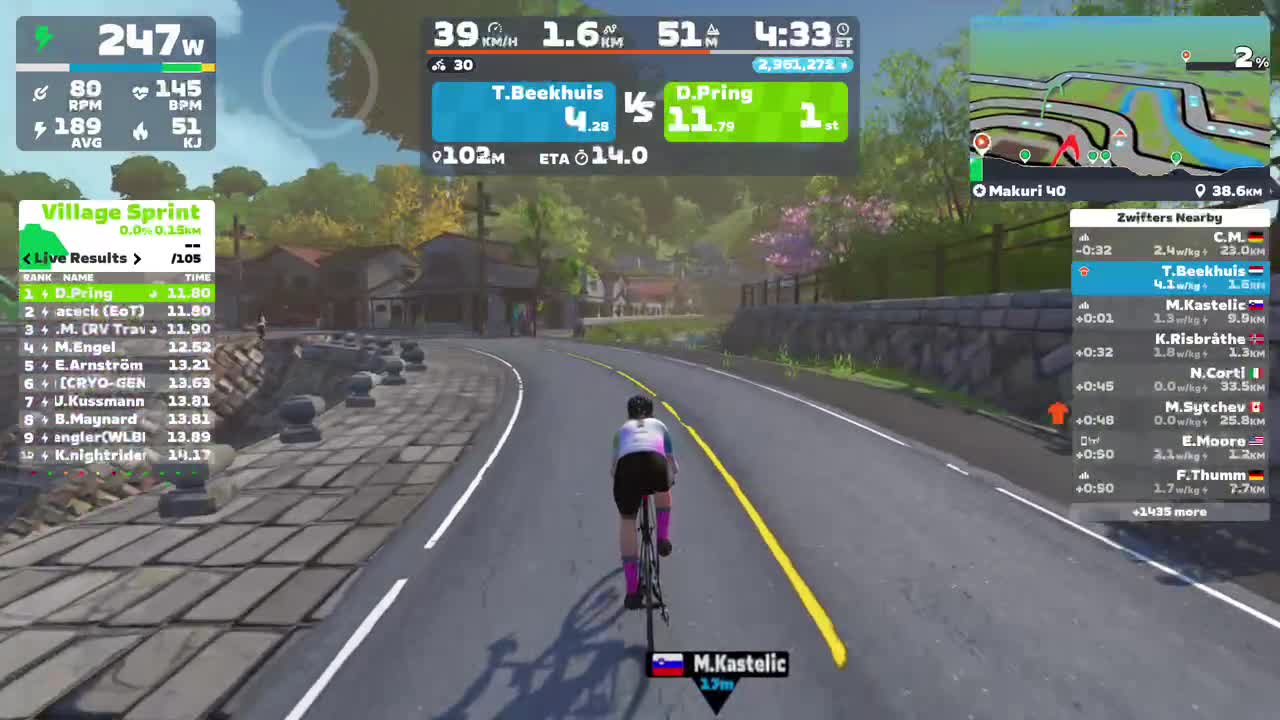 Zwift - Makuri 40 in Makuri Islands