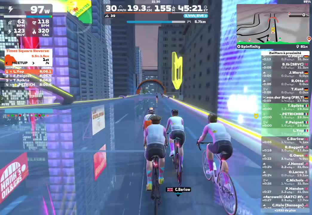 Zwift - ⭐ PETRICH8R's Meetup on Spinfinity in New York