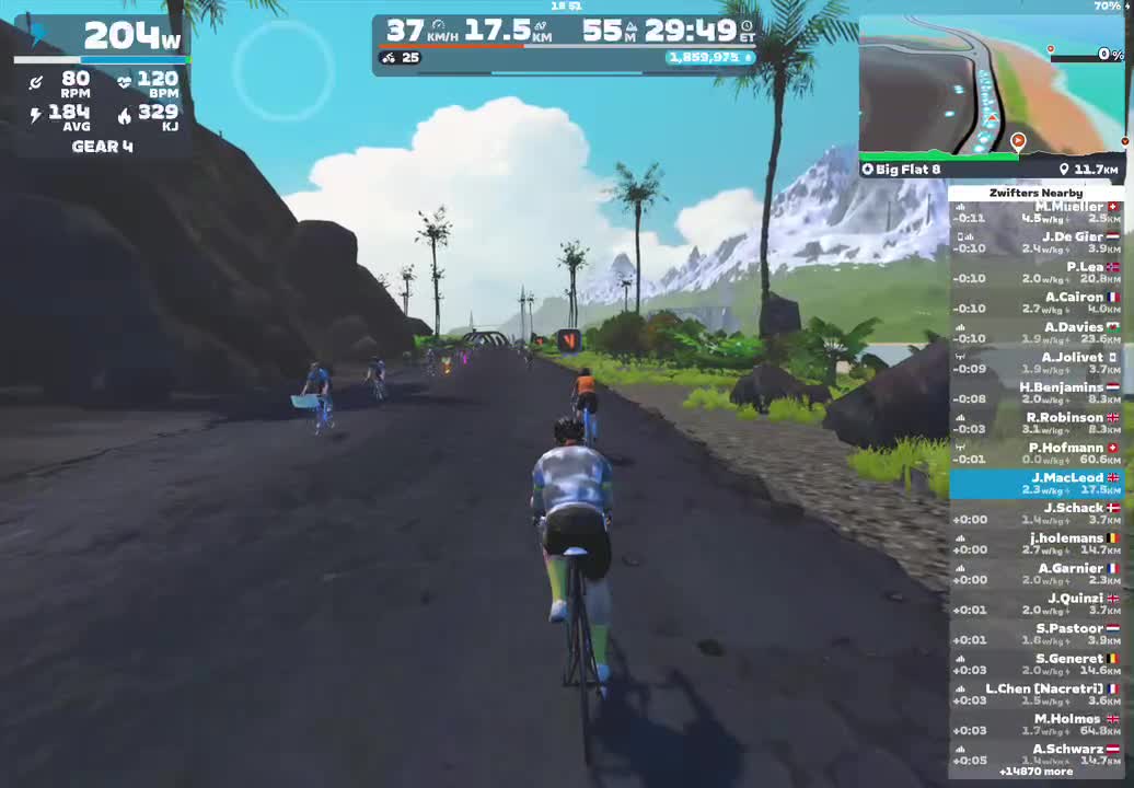 Zwift - Big Flat 8 in Watopia