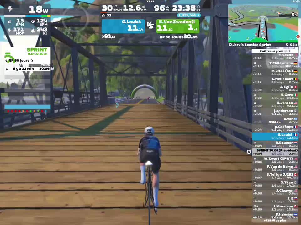 Zwift - Jarvis Seaside Sprint in Watopia