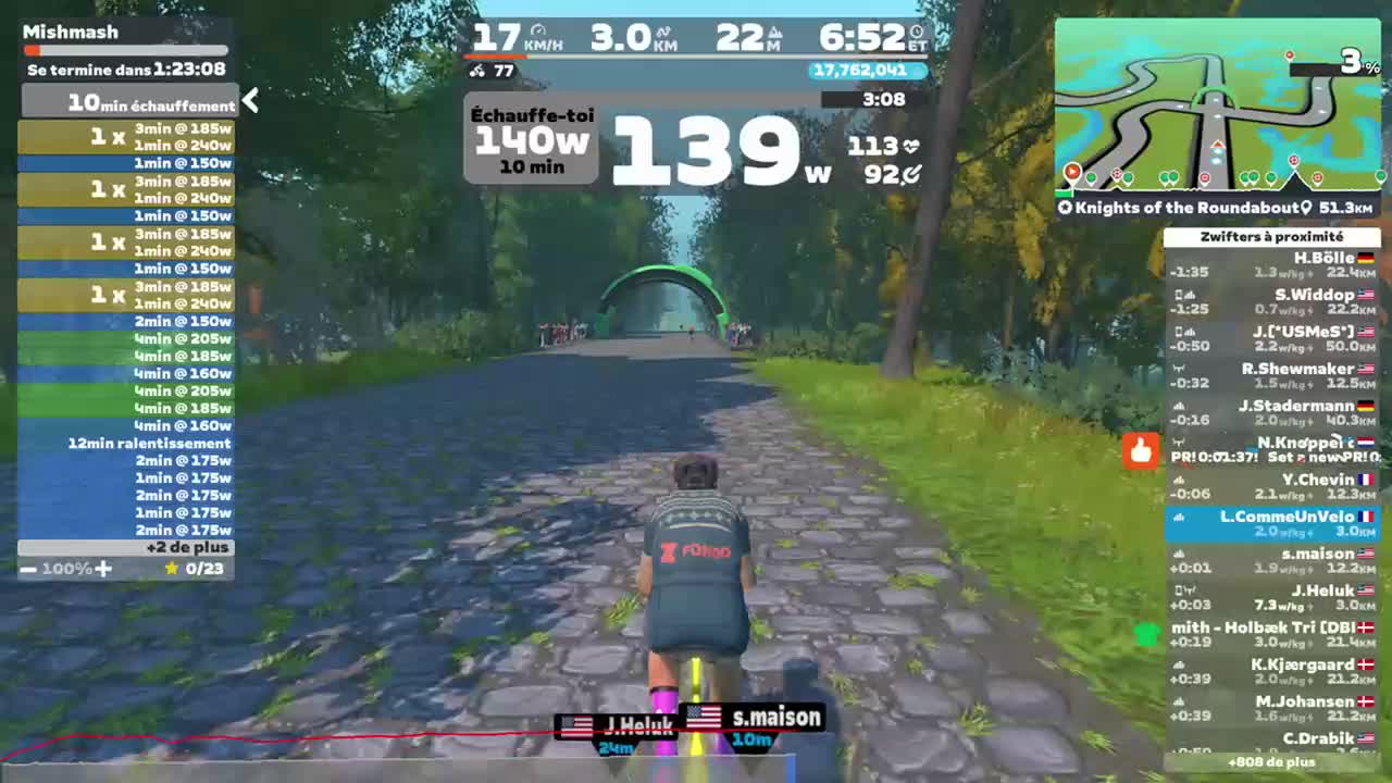 Zwift - Mishmash on Knights of the Roundabout in France