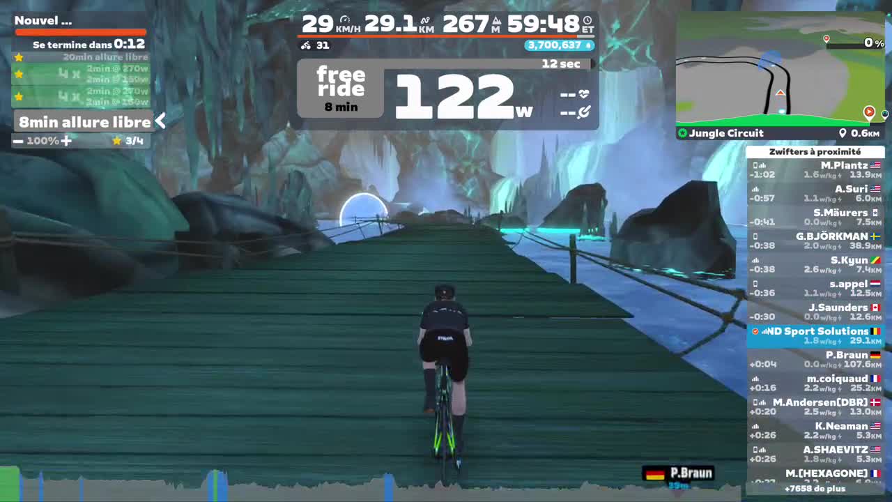 Zwift - Nouvel entraînement on Jungle Circuit in Watopia