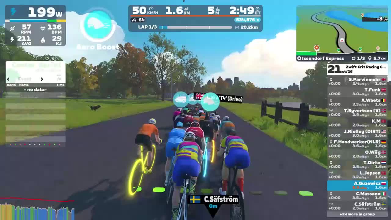 Zwift - Race: Zwift Crit Racing Club - Issendorf Express (C) on Issendorf Express in New York
