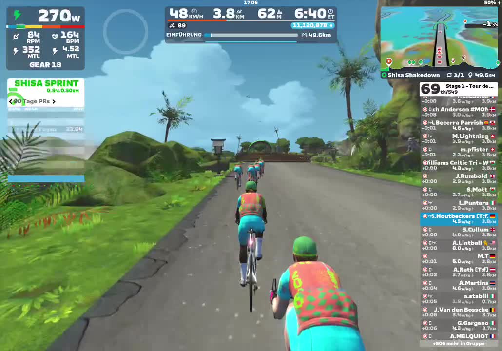 Zwift - Group Ride: Long - Stage 1 - Tour de Zwift on Shisa Shakedown in Makuri Islands