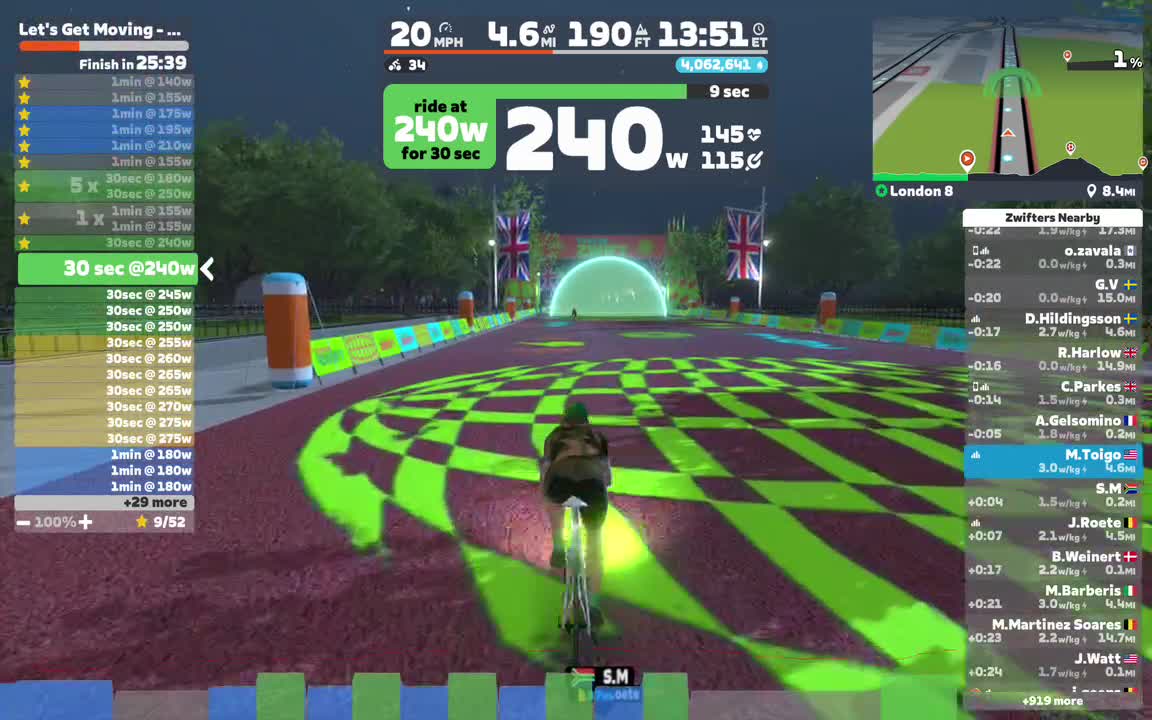Zwift - Let's Get Moving - MT on London 8 in London