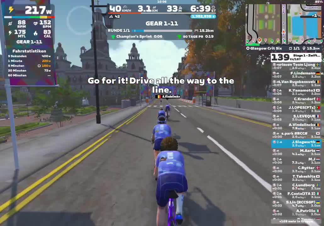 Zwift - Group Ride: Stage 1 - Zwift Camp: Build on Glasgow Crit Six in Scotland