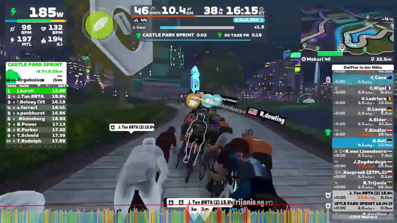 Zwift - Makuri 40 in Makuri Islands