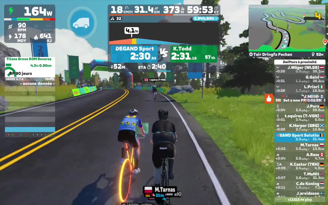 Zwift - Tair Dringfa Fechan in Watopia