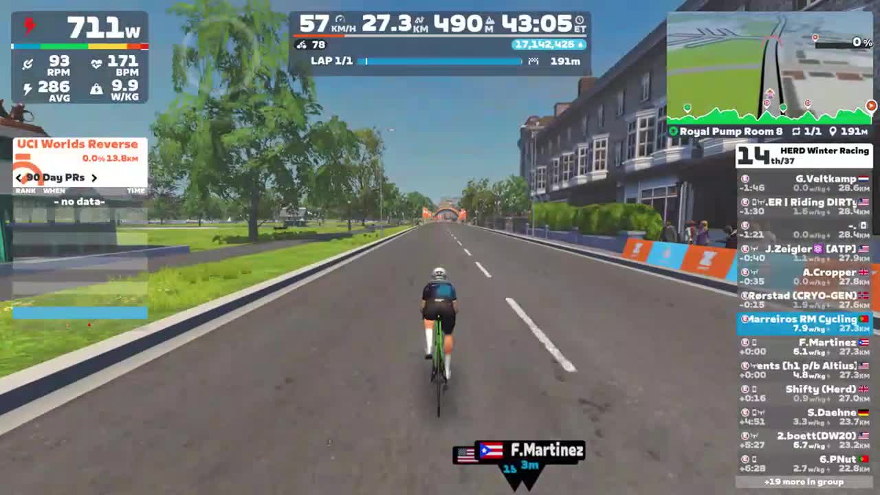 Zwift - Race: HERD Winter Racing (E) on Royal Pump Room 8 in Yorkshire