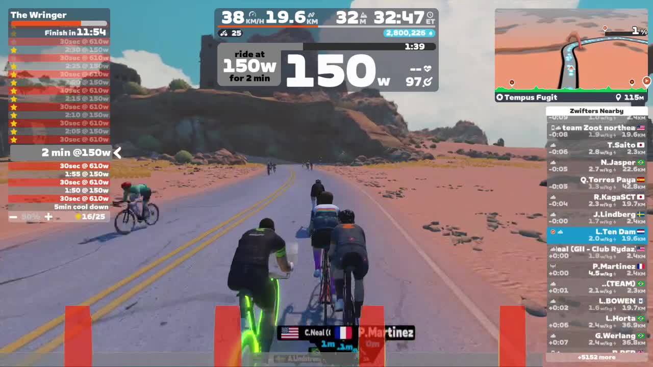 Zwift - The Wringer on Tempus Fugit in Watopia